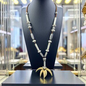 Handmade Tribal Claw Necklace‎ Primitive Western Rustic Bone Cowboycore